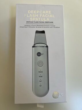Skininc Deepcare Flash Facial Spatula - White Ultrasonic Skin Scrubber